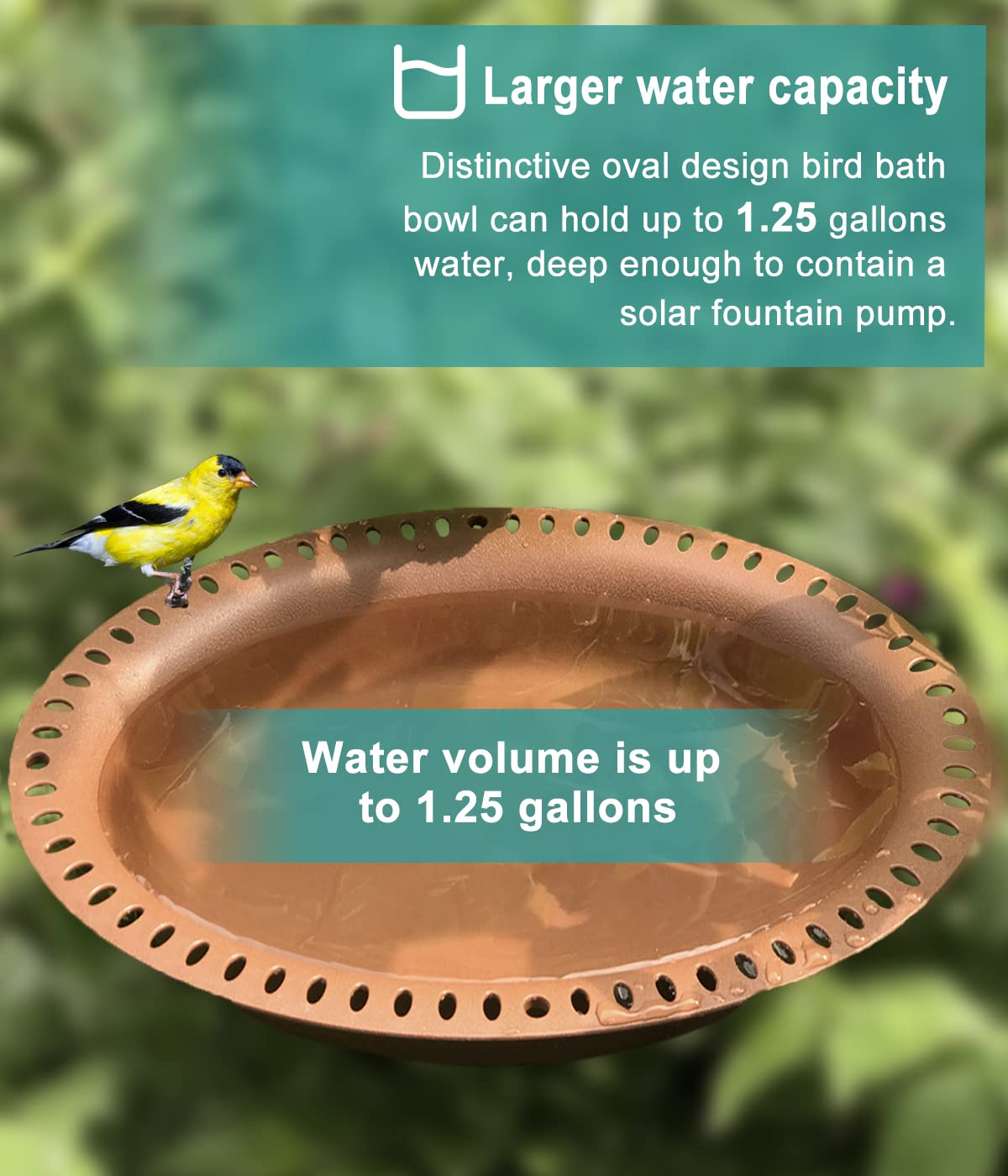 Garbuildman oval basin detaches for quick cleaning and refilling.