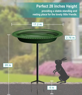 Garbuildman birdbath stake stand supports upright placement in your garden.
