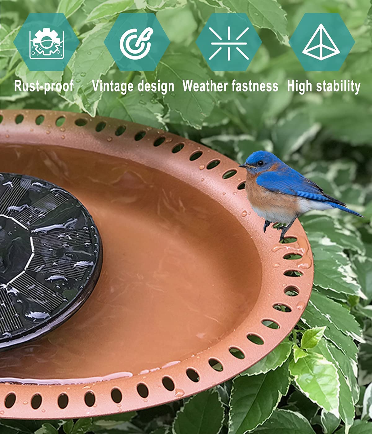 Garbuildman chocolate color coating resists rain and sun exposure.