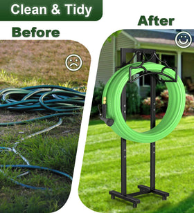 Garbuildman Crown hose storage detachable enables portable seasonal use.