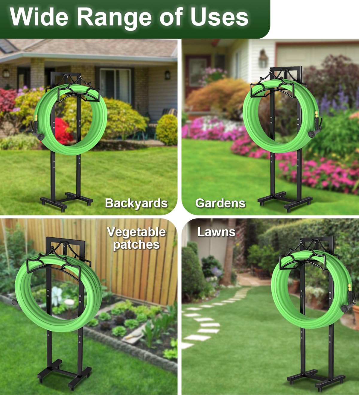 Garbuildman Crown garden-use hose holder keeps yard tidy and accessible.