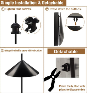 Garbuildman durable plastic baffle keeps garden tidy and bird-friendly