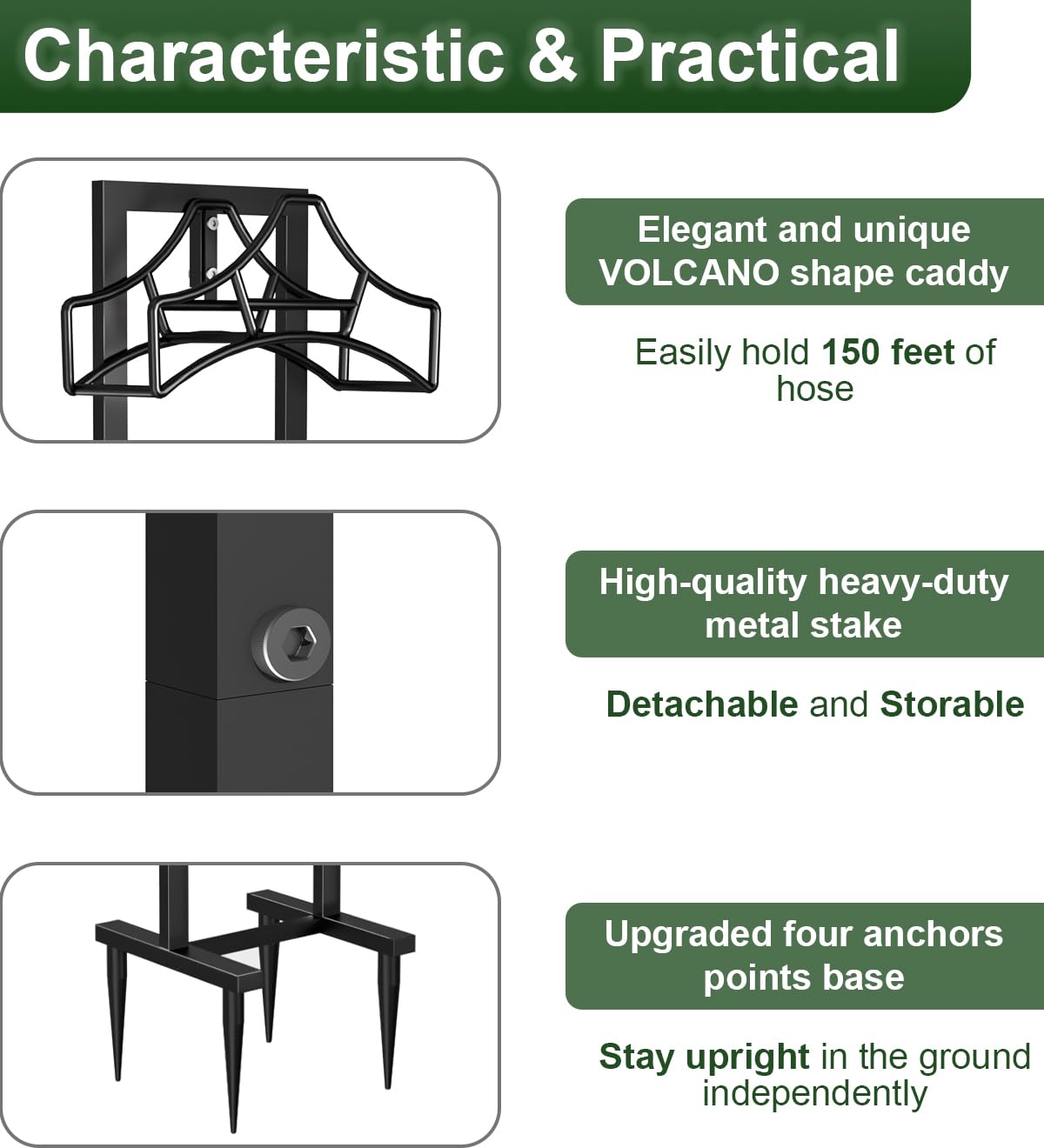Garbuildman easy-assembly hose storage for quick setup outdoors