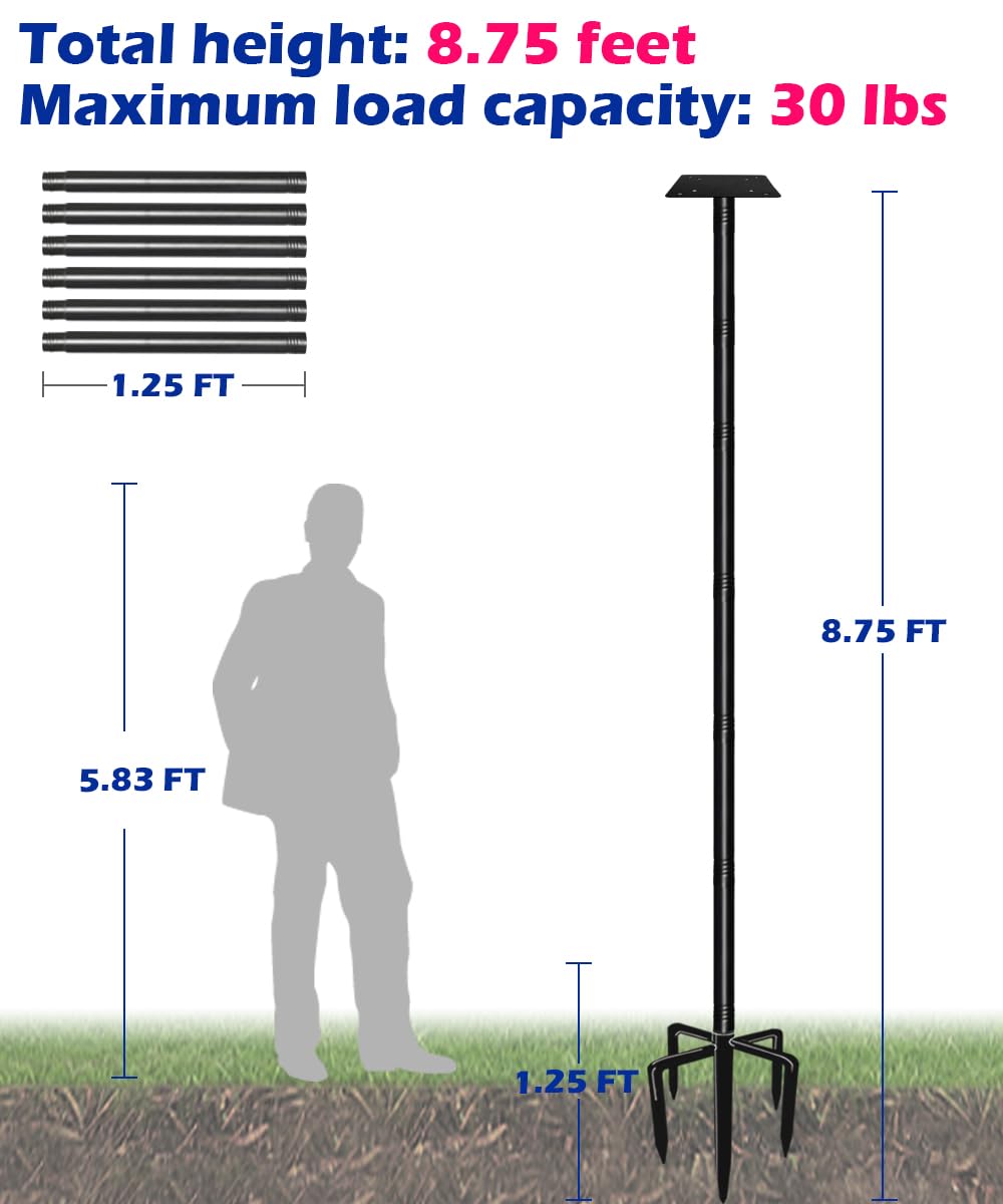 Garbuildman extended 5 prong base enhances ground stability