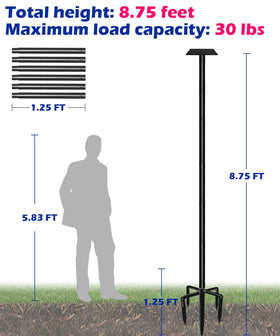 Garbuildman extended 5 prong base enhances ground stability
