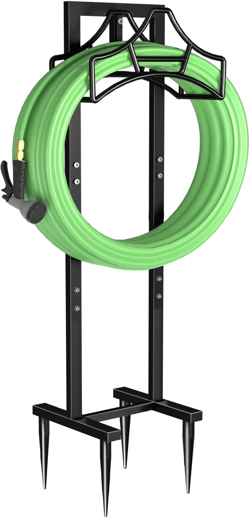 Garbuildman garden hose holder with 4 spikes provides stable ground grip for hoses