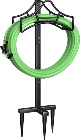 Garbuildman garden hose holder in volcano black stand keeps hoses organized outdoors