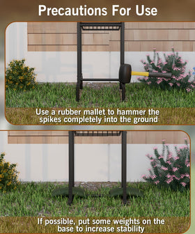 Garbuildman ground mount hose reel is portable and detachable for winter storage