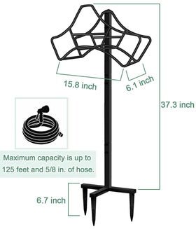 Garbuildman hose holder with three spikes provides stable support for hoses