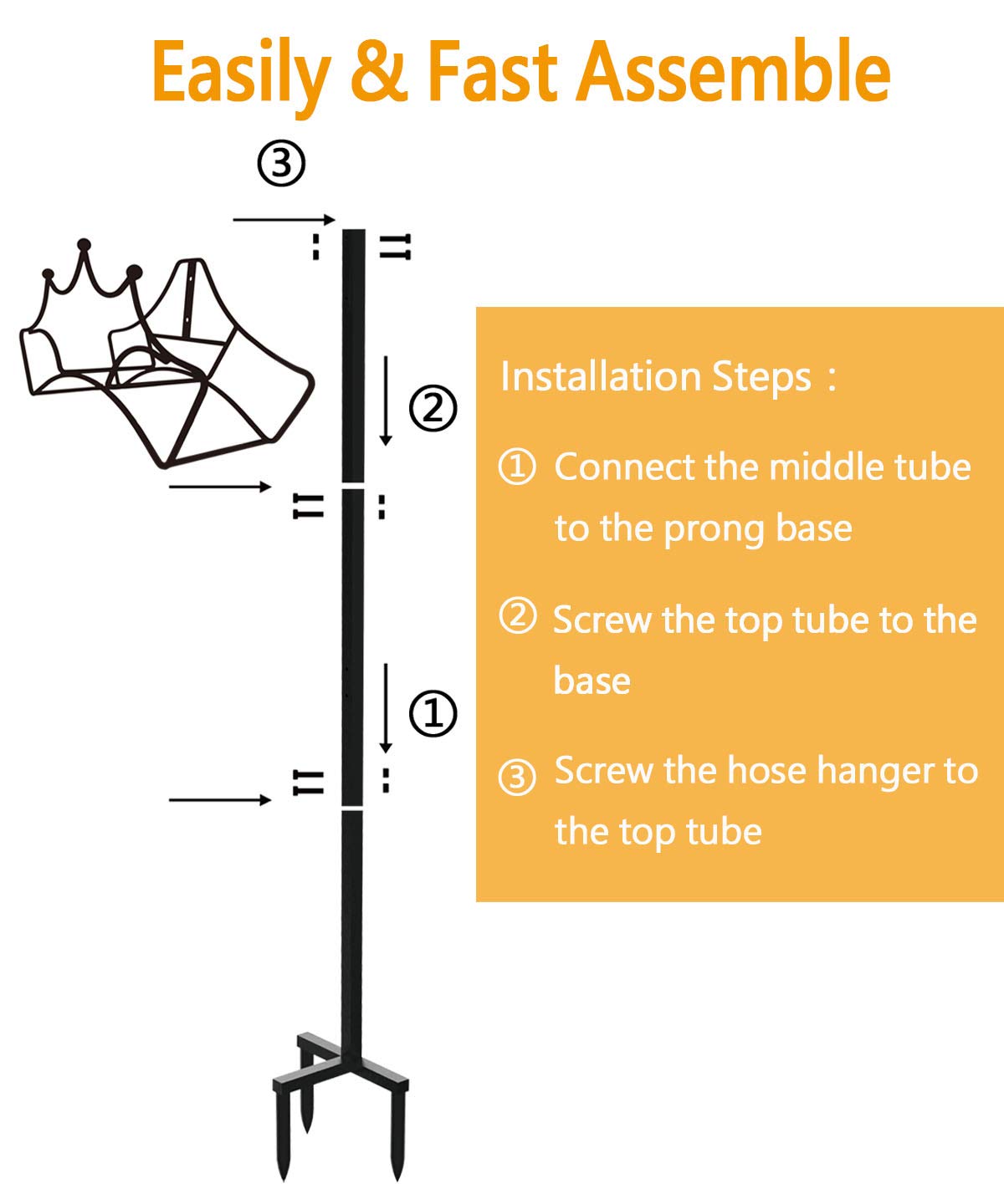Garbuildman outdoor garden hose organizer keeps yard tidy