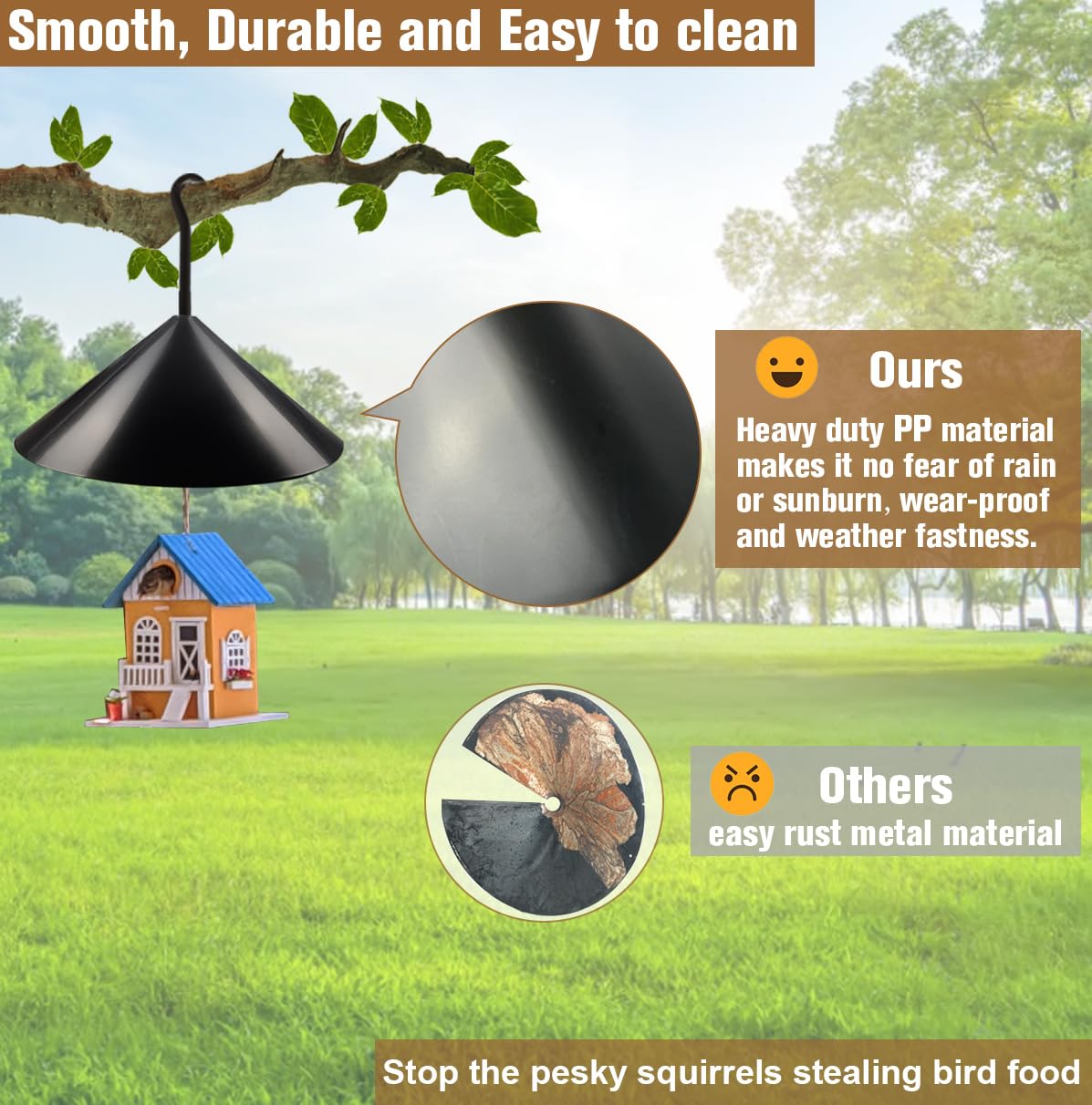 Garbuildman pole-mount installation demonstrates easy, stable positioning for outdoor use.
