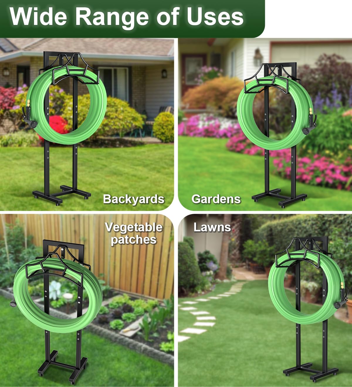Garbuildman rust-proof metal hose holder resists outdoor weather
