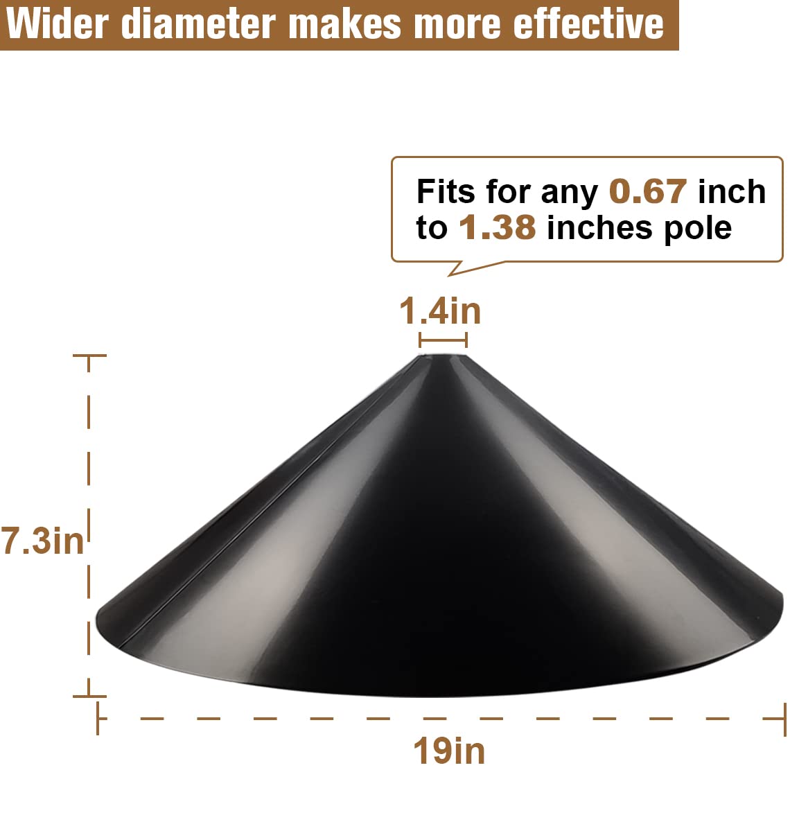 Garbuildman simple pole installation fits 2/3 to 1-3/8 inch poles