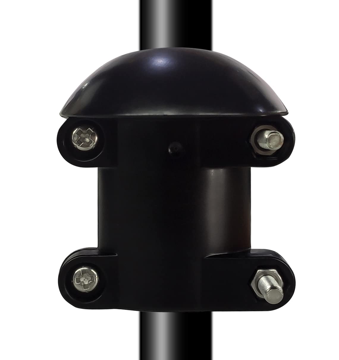 Garbuildman squirrel-baffle buckle attachment secures bird feeder poles efficiently.