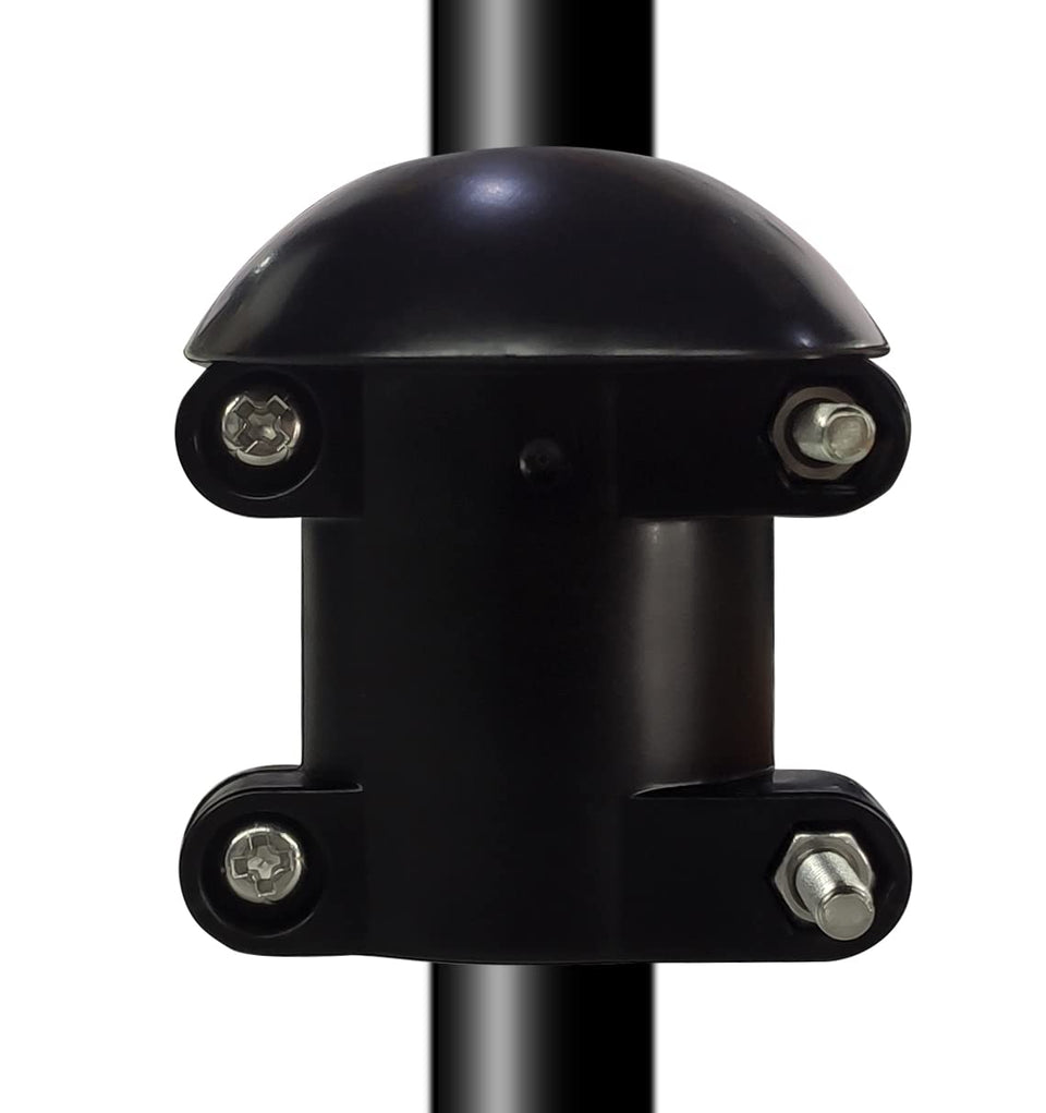 Garbuildman squirrel-baffle buckle attachment secures bird feeder poles efficiently.
