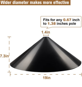 Garbuildman squirrel baffle installs quickly on standard poles.