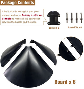 Garbuildman squirrel baffle in outdoor setting delivers durable, weatherproof protection.