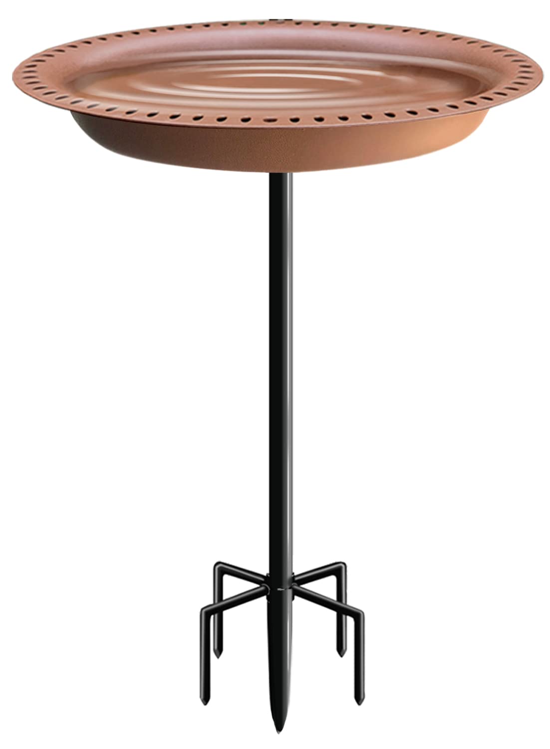 Garbuildman upgraded 5-prong base bird bath stake ensures stable outdoor placement.