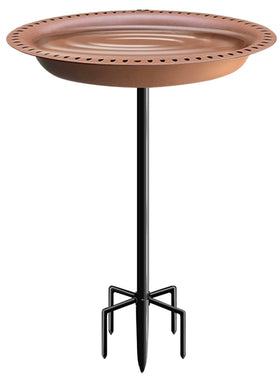 Garbuildman upgraded 5-prong base bird bath stake ensures stable outdoor placement.