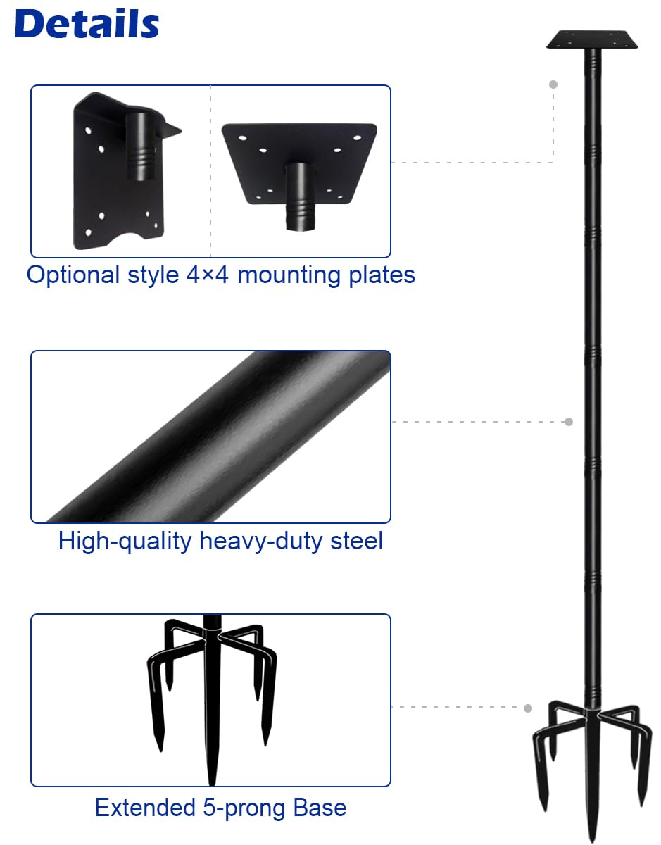 Garbuildman weather resistant steel pole withstands sun and rain