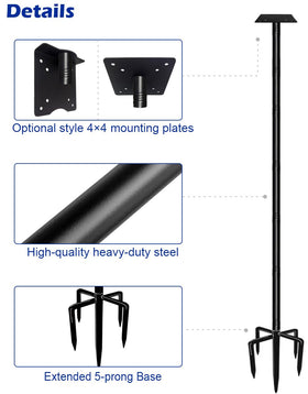 Garbuildman weather resistant steel pole withstands sun and rain