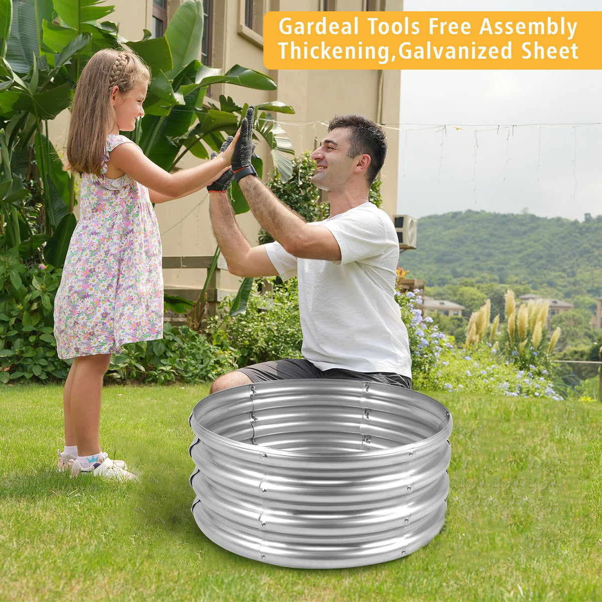 Gardeal 2x2x1ft garden bed size for compact spaces