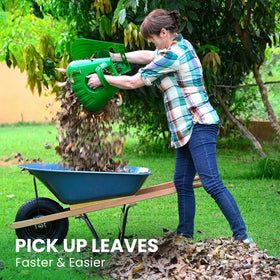 GARDEASE Leaf Scoops easy-storage design for compact hanging beside garden bags