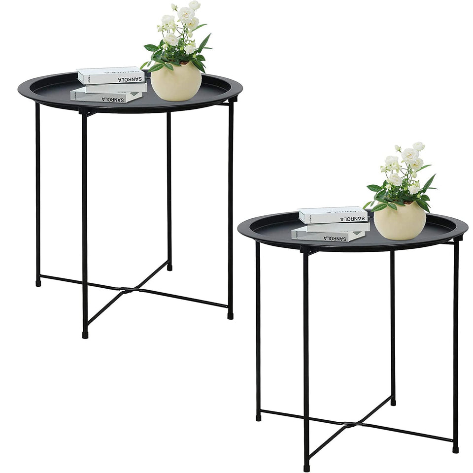 Garden 4 You end table folding tray with secure hinge for easy storage