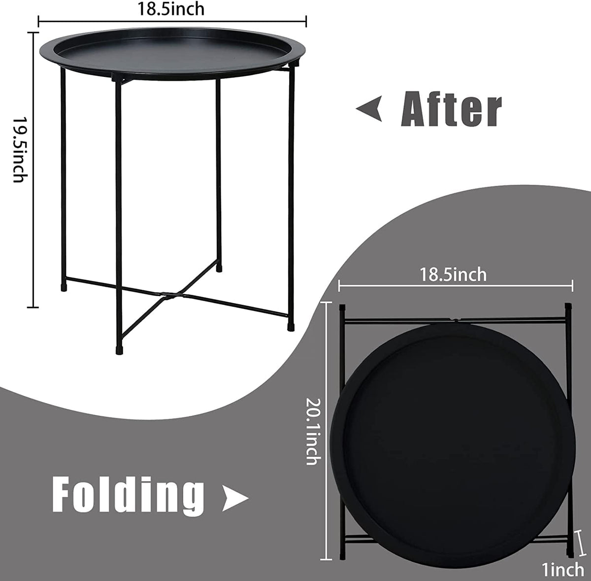 Garden 4 You side table compact design fits small rooms and portable use
