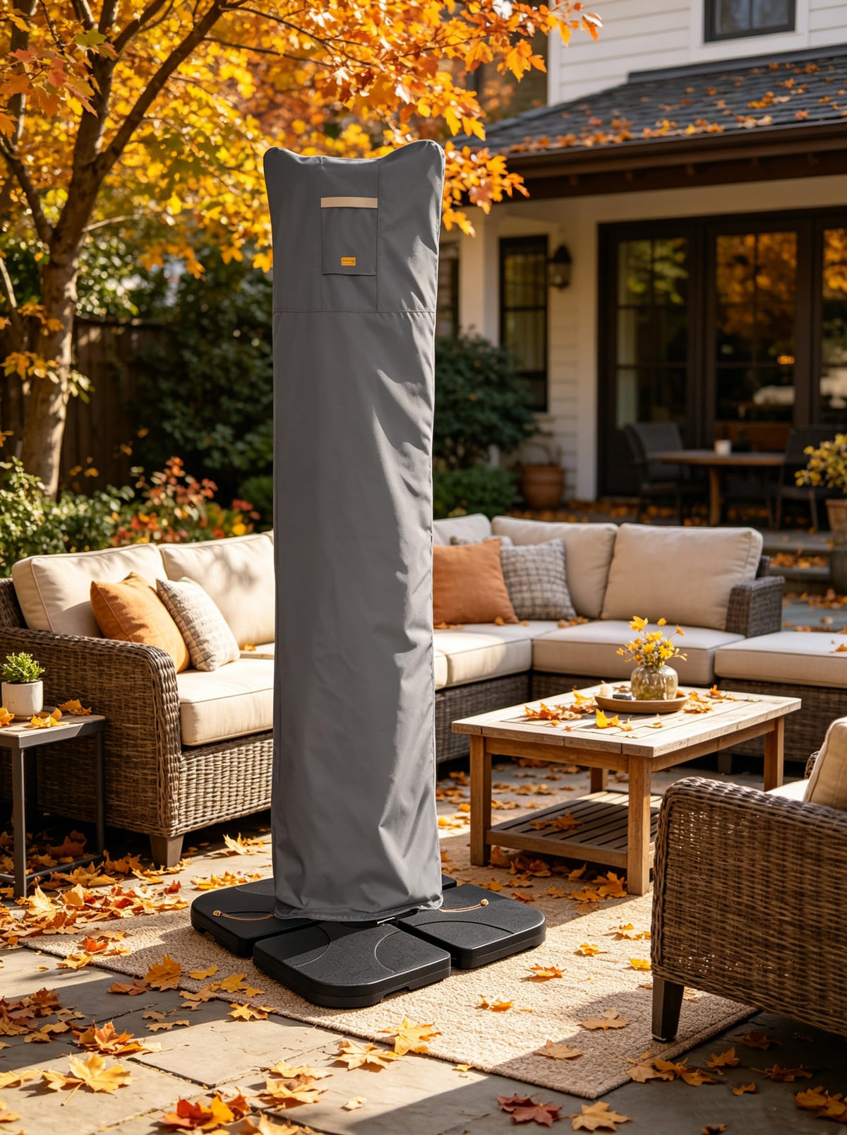 Garden Balsam easy-fit design fits 9-13 ft cantilever umbrellas for quick storage