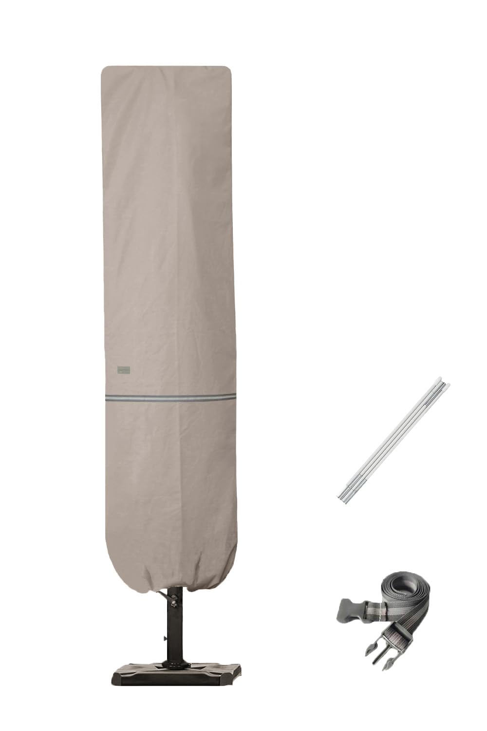 Garden Balsam patio umbrella cover protects 7-11 ft umbrellas from rain and sun.