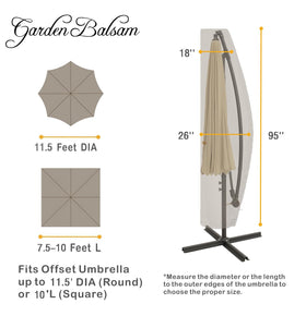 Garden Balsam straight-pole umbrella cover keeps your main pole sheltered from weather