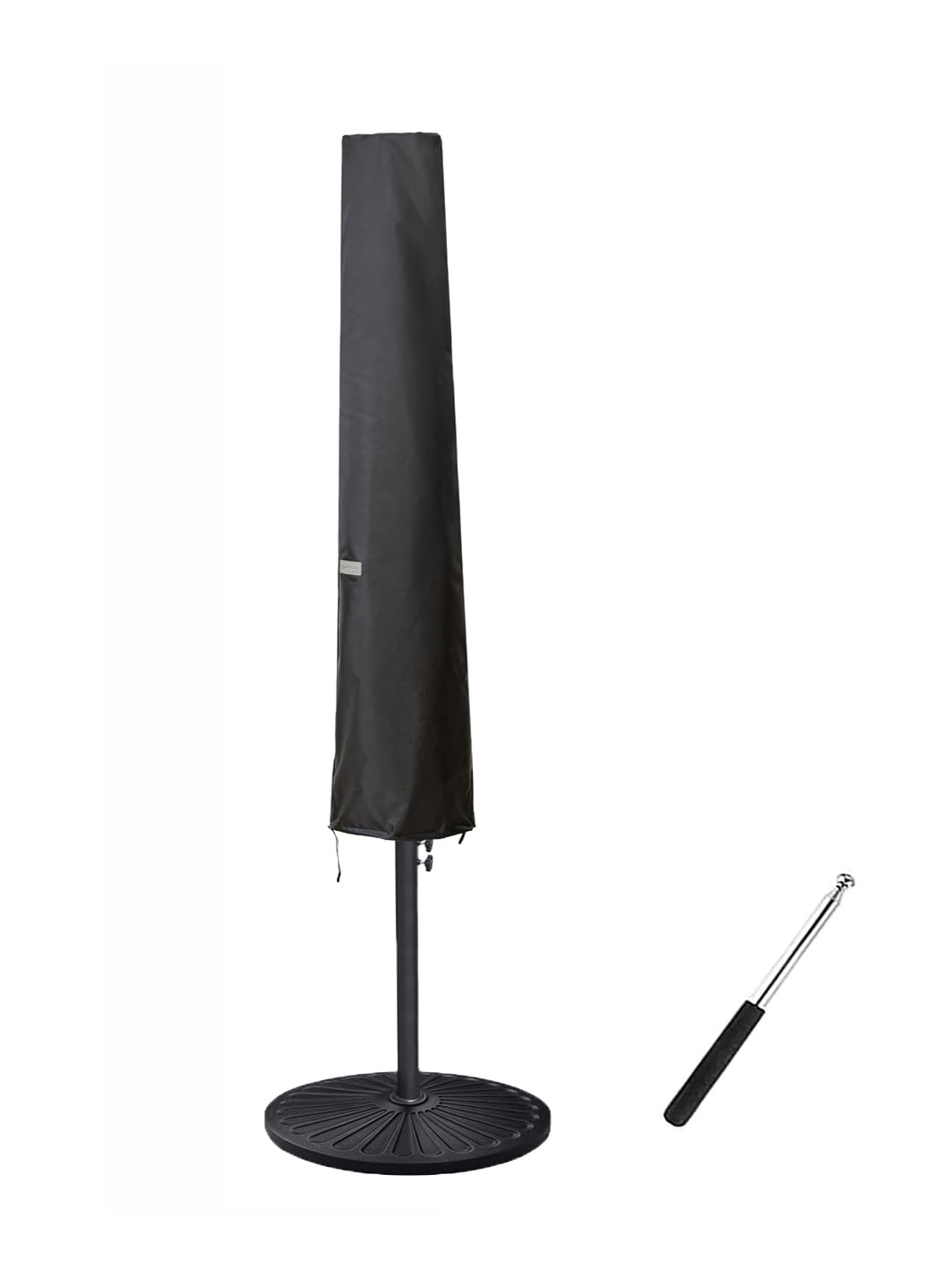 Garden Balsam umbrella cover for 6-9 ft market umbrellas shields against rain and sun.