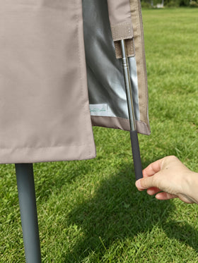 Garden Balsam cover highlighting durable double-stitched edges.