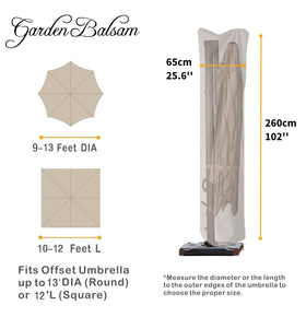 Garden Balsam cover shows double-stitched edges for durable outdoor use