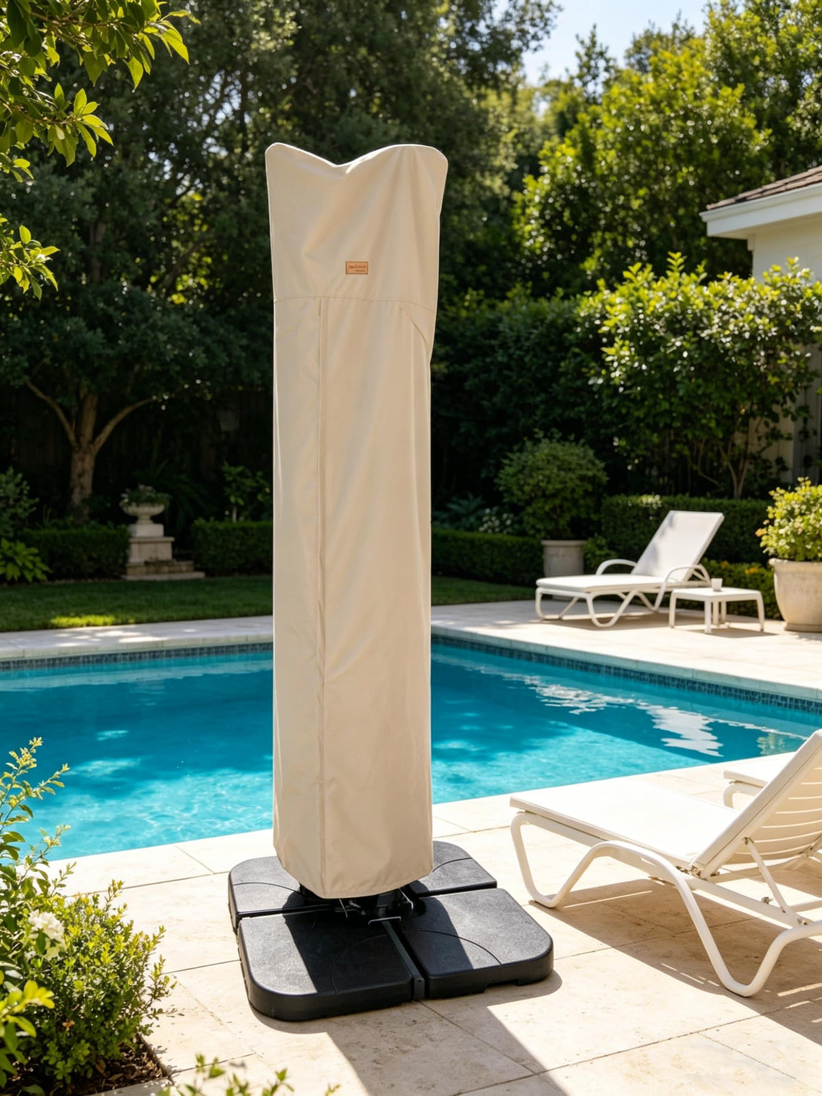 Garden Balsam cover fits offset pole umbrellas securely