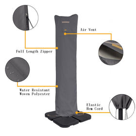 Garden Balsam water-resistant umbrella cover shields fabric from moisture