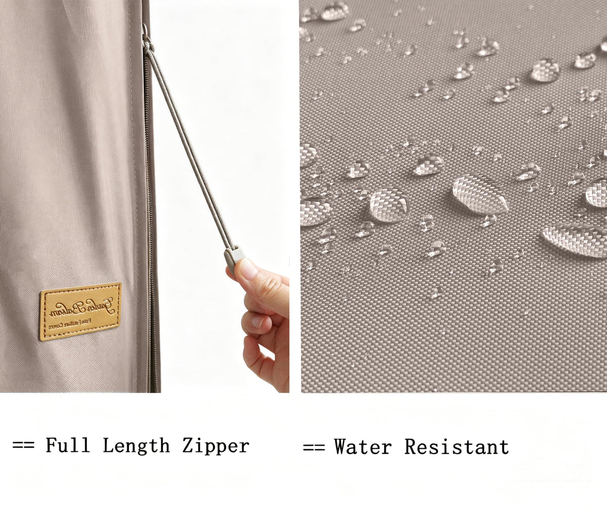 Garden Balsam wind-resistant cover features a drawstring bottom for secure fit