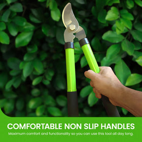 Garden Guru Bypass Loppers hardened steel blades stay sharp for smooth cuts