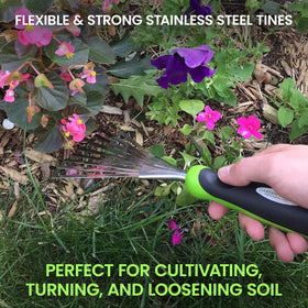 Garden Guru precision around delicate plants and stems for careful cultivation.