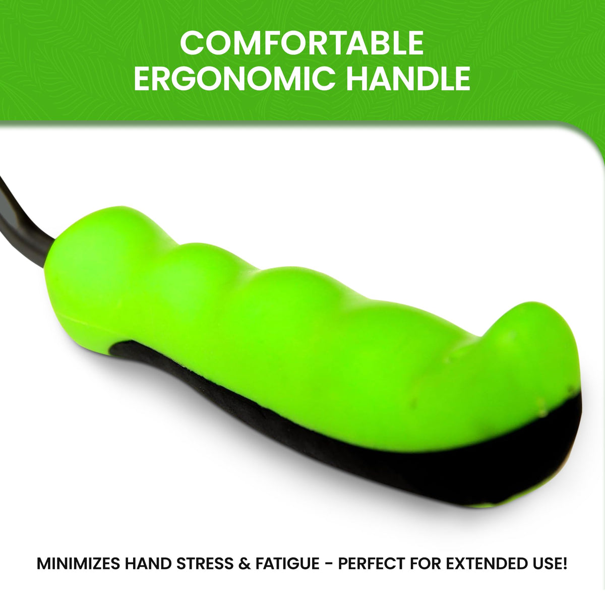Garden Guru tool with large hang hole for easy storage after use.