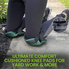 Garden Guru thick foam padding protects knees on uneven surfaces.