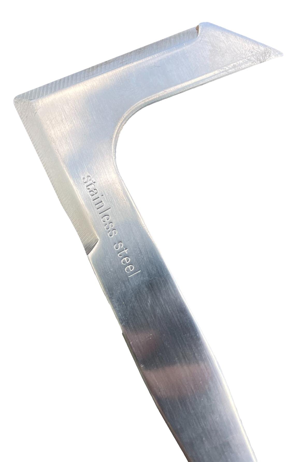 Garden Guru l-shaped-head crack weeder fits narrow gaps for root-grabbing.