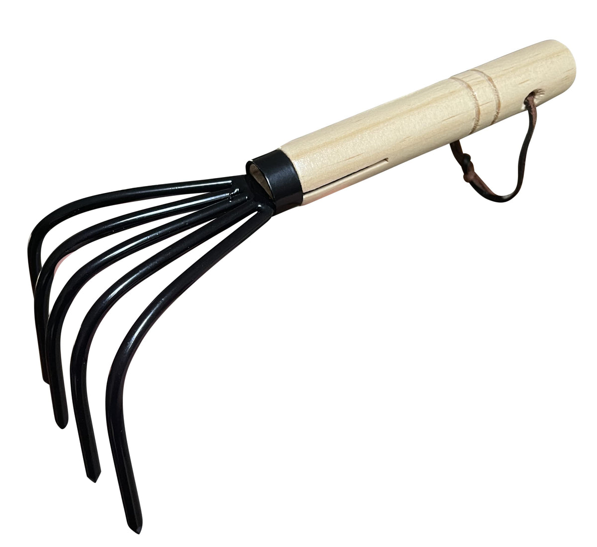 Garden Guru Ninja Claw ergonomic wood handle promotes comfortable gardening.