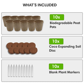 Garden Haven coco coir discs expanding when watered for soil preparation
