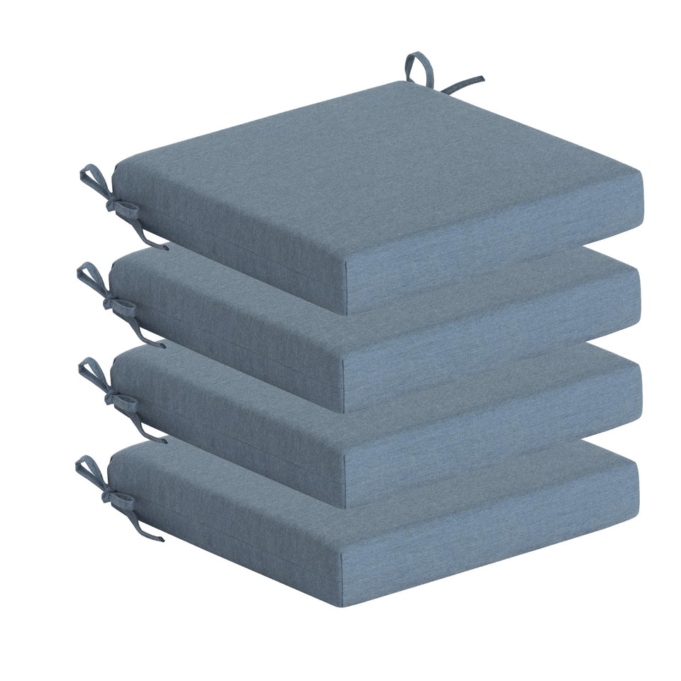 Garden lucky Sunbrella chair cushions on outdoor chair for durable weather-ready seating