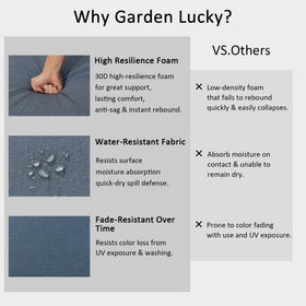Garden lucky water-resistant fabric guards against spills outdoors