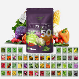 Garden Pack vegetable seeds pouch with 50 varieties for a diverse home garden