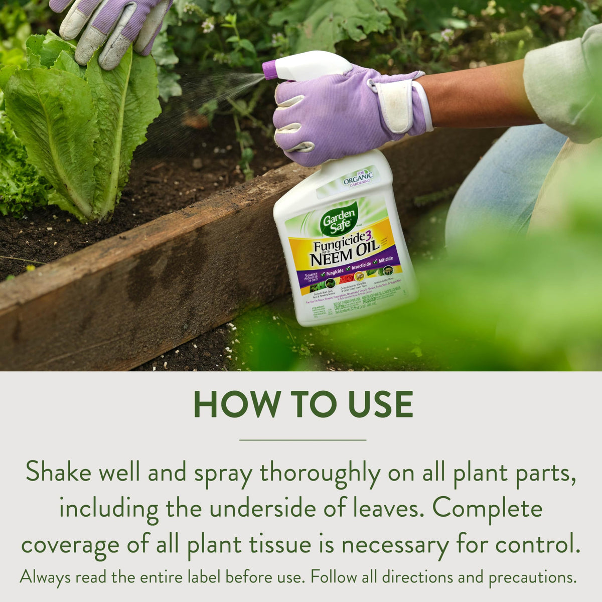 Sprayer-ready Garden Safe Fungicide3 bottle for easy application
