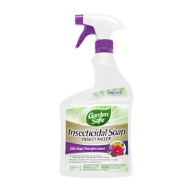 Garden Safe insecticidal soap bottle front for ready-to-use organic pest control.